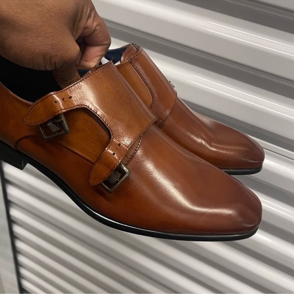 NWB Steve Madden Tan color double-monk strap dress shoes Sz 10.5 - Picture 3 of 10